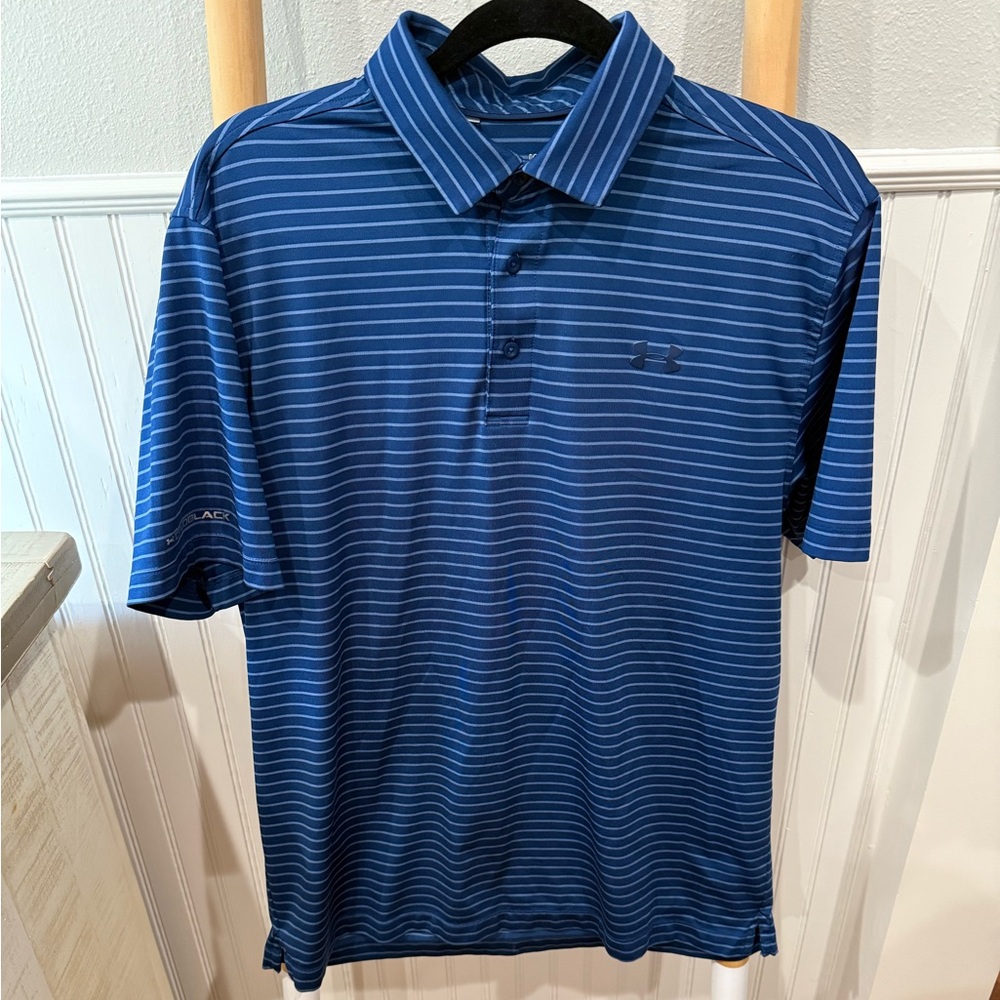 Under Armour Men's Navy Striped Polo Shirt